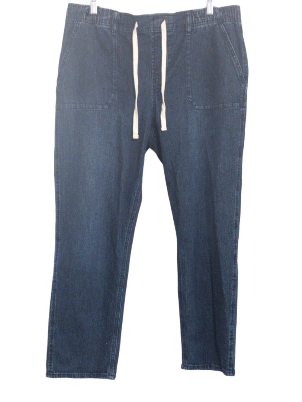 BUFFALO Women's Pull-On Jeans Size Large Dark Wash Stretch Elastic Waist Denim